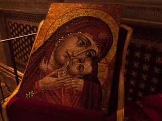 Mosaico della Madre di Dio nella Basilica Minore di Santa Maria in Cosmedin