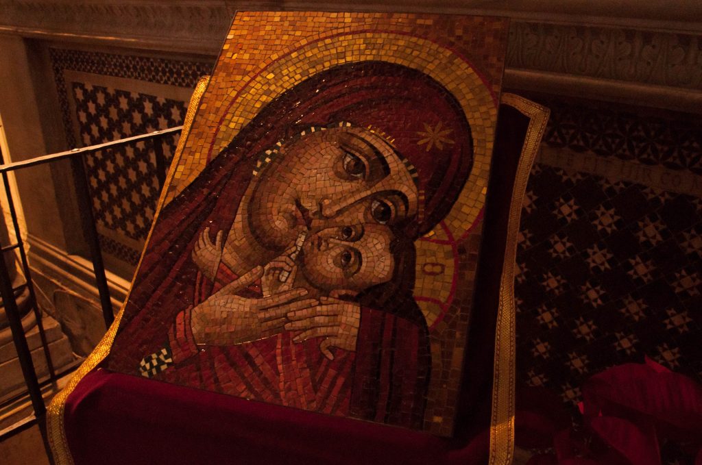 Mosaico della Madre di Dio nella Basilica Minore di Santa Maria in Cosmedin