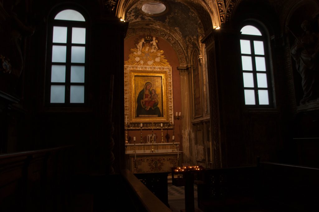 La Theotokos nel Coro invernale della Basilica di Santa Maria in Cosmedin