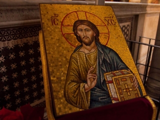 Mosaico di Ges&ugrave; Pantocratore  Basilica Minore di Santa Maria in Cosmedin
